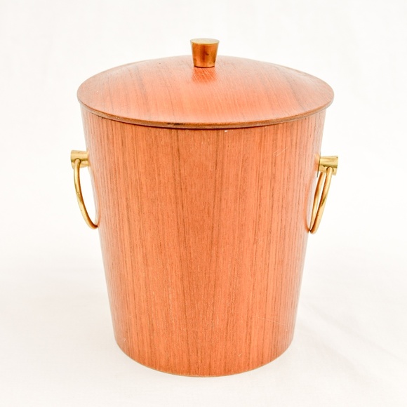 Mid-century teak ice bucket - Picture 2 of 4